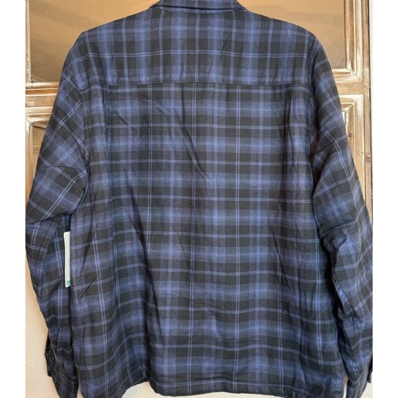 Marmot XL Ridgefield Heavyweight Sherpa Lined Blue Flannel Shirt Jacket NWT - Picture 4 of 10